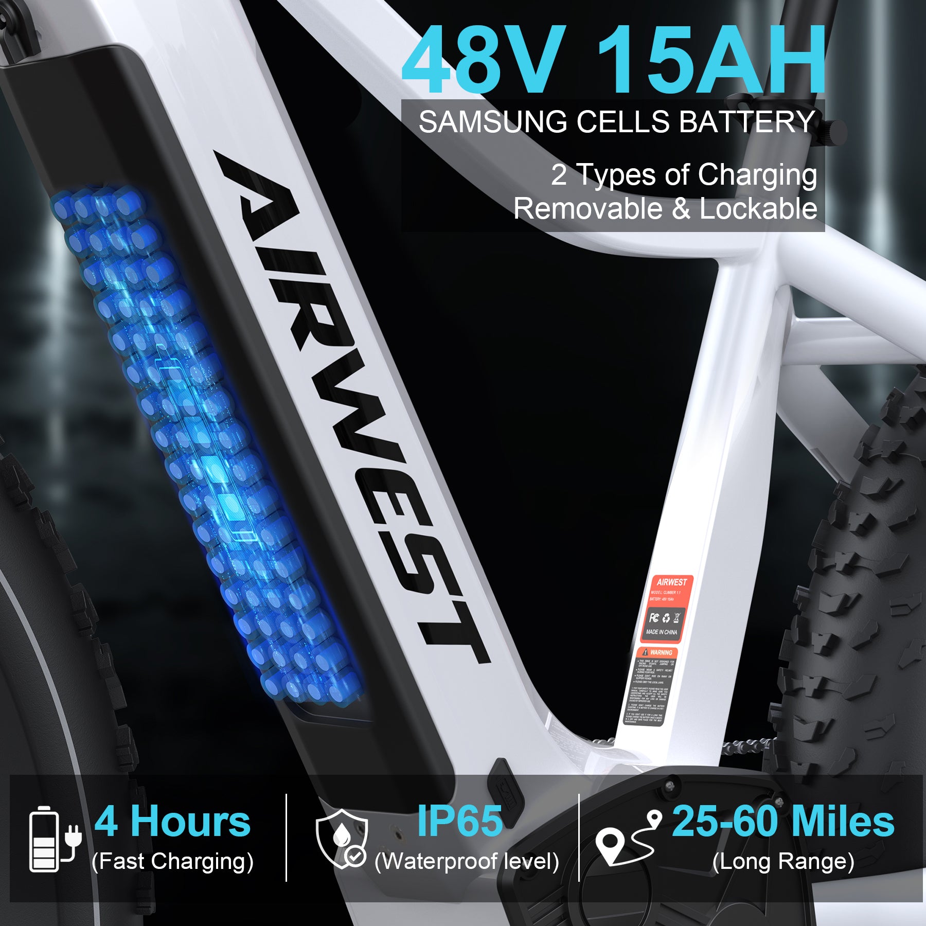 AIRWEST  28MPH Electric Bike  PIONEERS 1.1