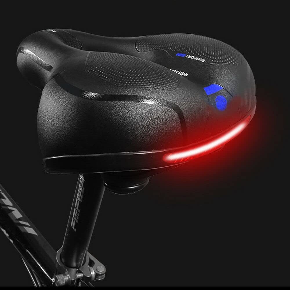 Bicycle Saddle Comfortable Seat Cushion for Men Women with Dual Shock Absorbing Ball Memory Foam Waterproof Wide Bicycle Saddle