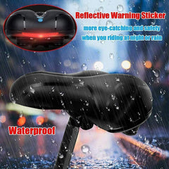 Bicycle Saddle Comfortable Seat Cushion for Men Women with Dual Shock Absorbing Ball Memory Foam Waterproof Wide Bicycle Saddle