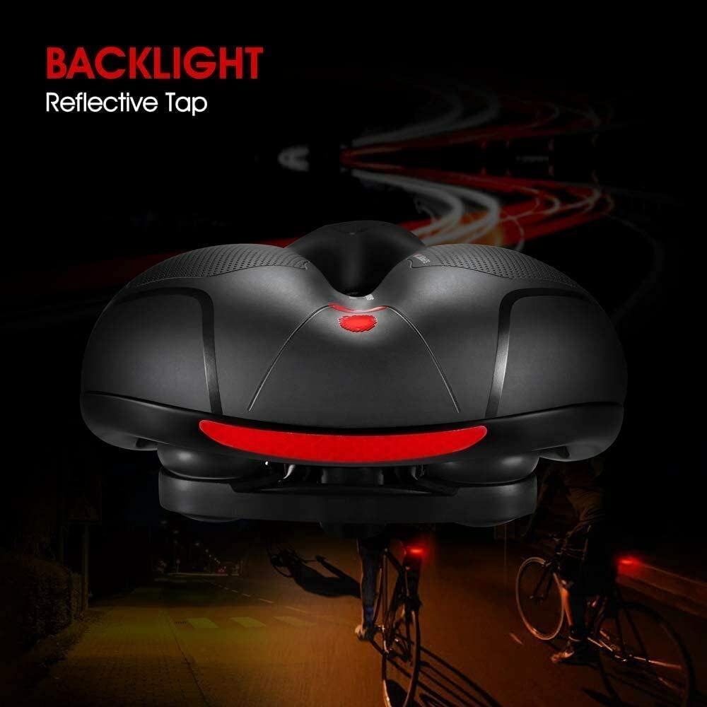 Bicycle Saddle Comfortable Seat Cushion for Men Women with Dual Shock Absorbing Ball Memory Foam Waterproof Wide Bicycle Saddle